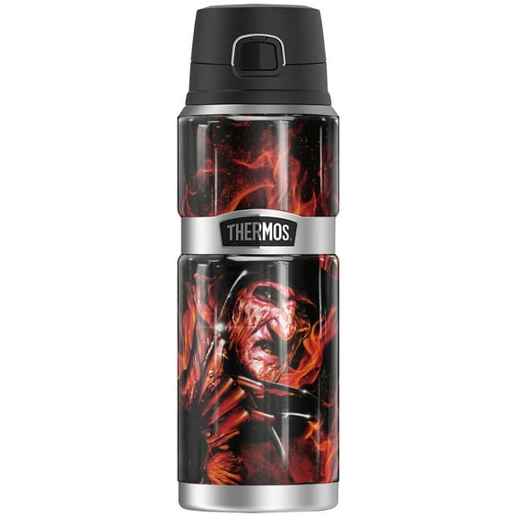A Nightmare On Elm Street Freddy'S Fire, THERMOS STAINLESS KING Stainless Steel Drink Bottle, Vacuum insulated & Double Wall, 24oz