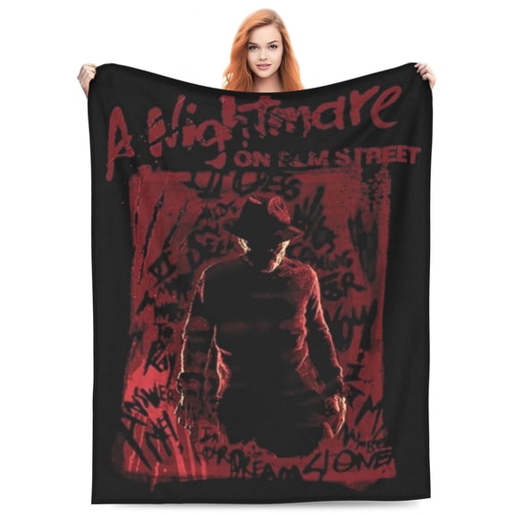A Nightmare On Elm Street 'Freddy Silhouette' Flannel Blanket Funny Ultra-Soft Micro Warm Throw Blanket Fleece Blanket Interesting Gift 50"X40"