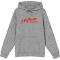 thumbnail image 1 of A Nightmare On Elm Street Logo Adult Heather Gray Long Sleeve Hoodie-Medium, 1 of 6