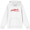 thumbnail image 1 of A Nightmare On Elm Street Logo Adult White Long Sleeve Hoodie-Medium, 1 of 3