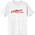 thumbnail image 1 of A Nightmare On Elm Street Logo Men's White Crew Neck Short Sleeve Tee-XL, 1 of 6