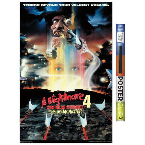 A Nightmare on Elm Street 4: The Dream Master - One Sheet Premium Poster and Poster Clip Bundle