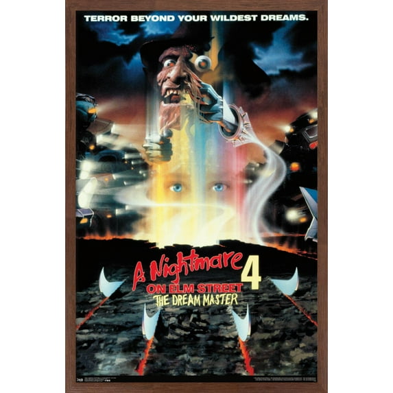 A Nightmare on Elm Street 4: The Dream Master - One Sheet Wall Poster, 22.375" x 34", Framed