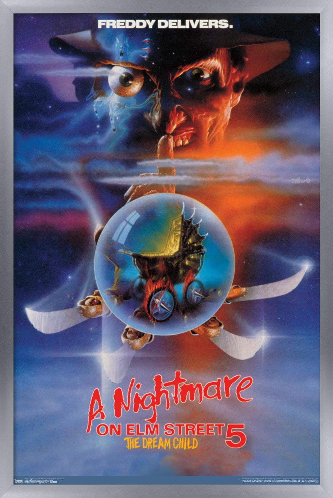 A Nightmare on Elm Street 5: The Dream Child - One Sheet Wall Poster, 14.725" x 22.375", Framed