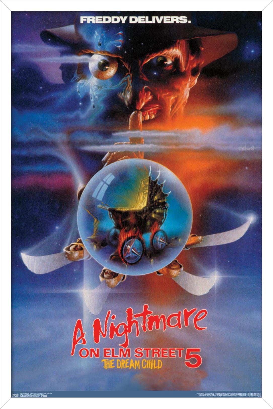 A Nightmare on Elm Street 5: The Dream Child - One Sheet Wall Poster, 22.375" x 34", Framed