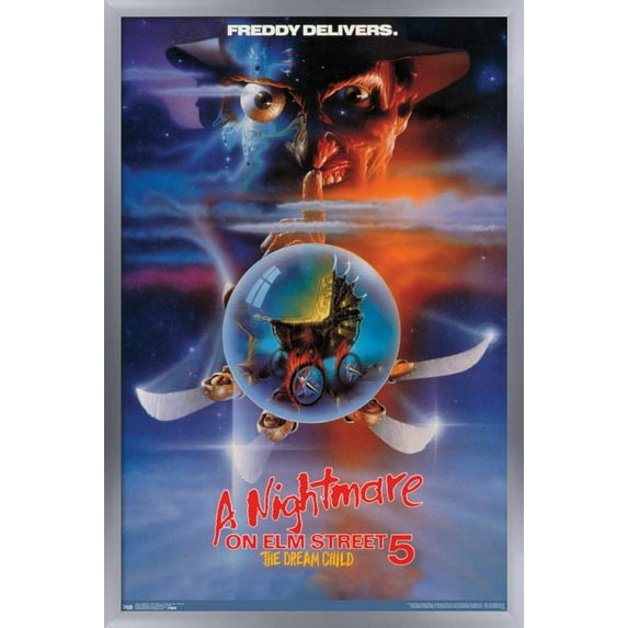 A Nightmare on Elm Street 5: The Dream Child - One Sheet Wall Poster, 22.375" x 34", Framed