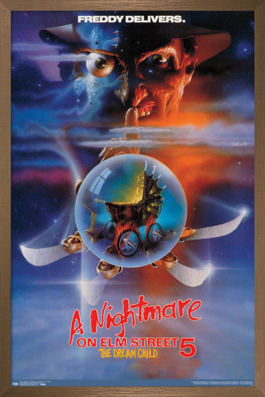A Nightmare on Elm Street 5: The Dream Child - One Sheet Wall Poster, 22.375" x 34", Framed