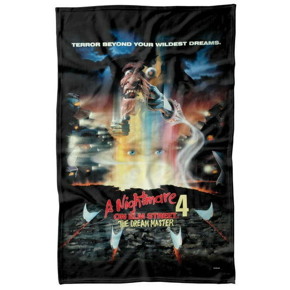 A Nightmare on Elm Street Blanket, 36'x58' 4 Poster Fleece Blanket