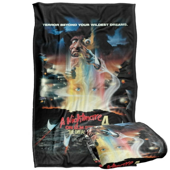 A Nightmare on Elm Street Blanket, 36'x58' 4 Poster Silky Touch Super Soft Throw Blanket
