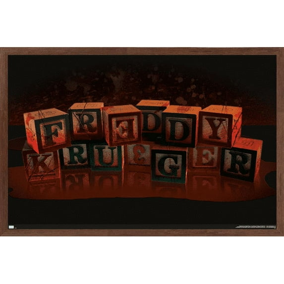 A Nightmare on Elm Street - Blocks Wall Poster, 14.725" x 22.375", Framed