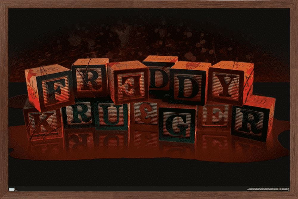 A Nightmare on Elm Street - Blocks Wall Poster, 22.375" x 34", Framed