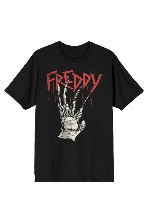 A Nightmare on Elm Street Freddy Claw Men's Black Short-Sleeve T-shirt-XL