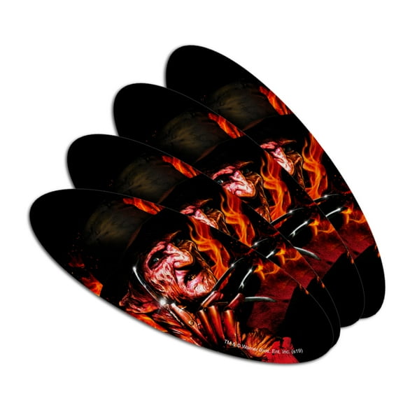 A Nightmare on Elm Street Freddy's Fire Double-Sided Oval Nail File Emery Board Set 4 Pack