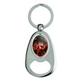 thumbnail image 1 of A Nightmare on Elm Street Freddy's Fire Keychain Chrome Metal Spinning Oval Bottle Opener, 1 of 6
