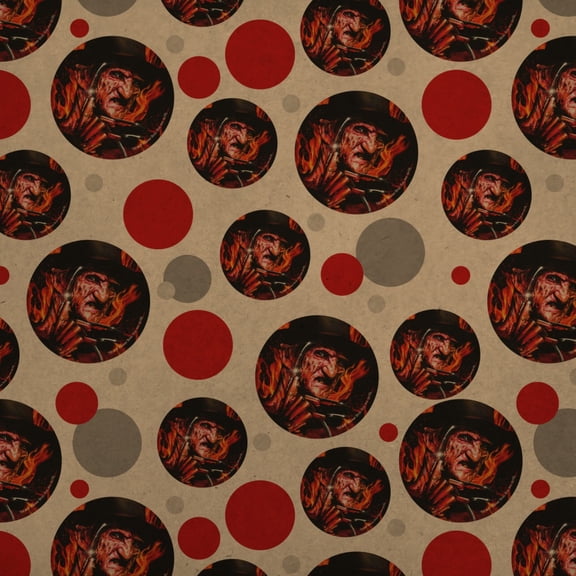 A Nightmare on Elm Street Freddy's Fire Premium Kraft Gift Wrap Wrapping Paper Roll