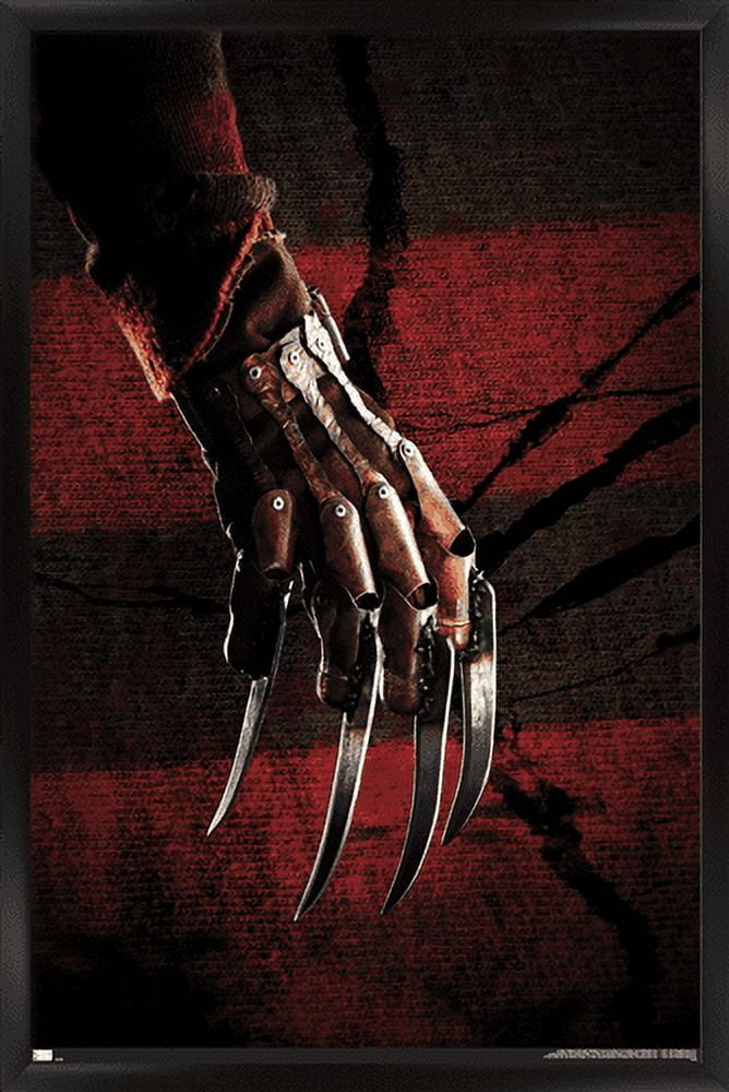 A Nightmare on Elm Street - Hand Stripes Wall Poster, 14.725" x 22.375", Framed