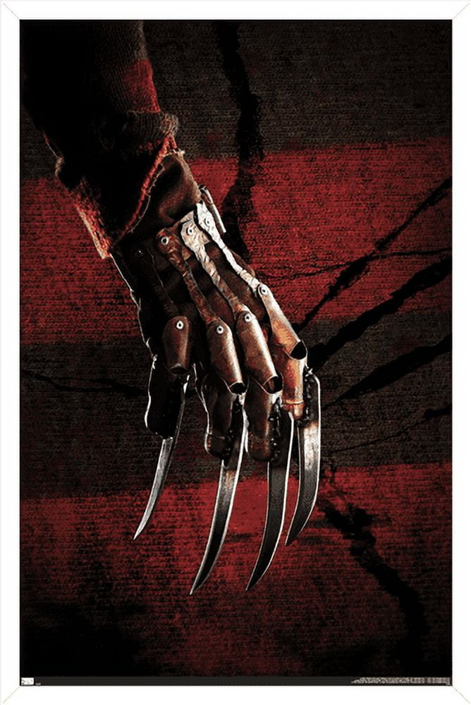 A Nightmare on Elm Street - Hand Stripes Wall Poster, 22.375" x 34", Framed