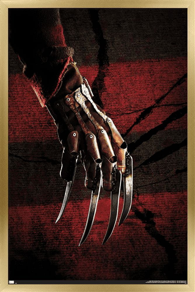 A Nightmare on Elm Street - Hand Stripes Wall Poster, 22.375" x 34", Framed