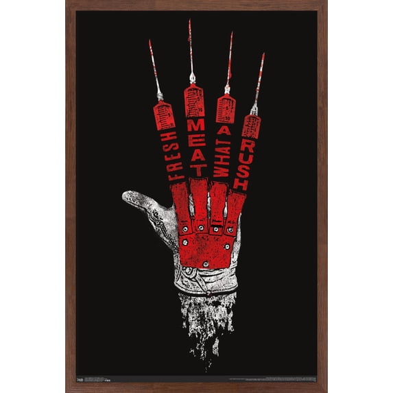 A Nightmare on Elm Street - Hand Wall Poster, 14.725" x 22.375" Framed