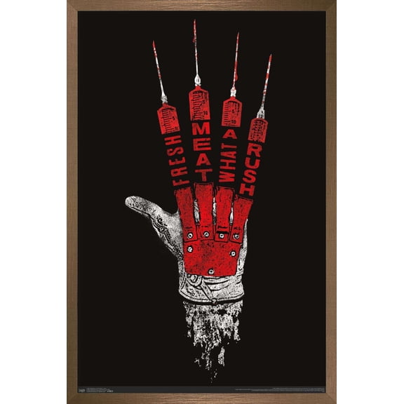 A Nightmare on Elm Street - Hand Wall Poster, 22.375" x 34", Framed