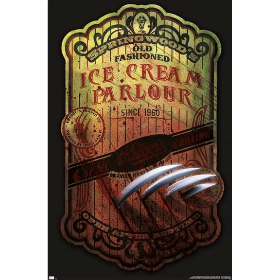 A Nightmare on Elm Street - Ice Cream Parlor Wall Poster, 14.725" x 22.375"