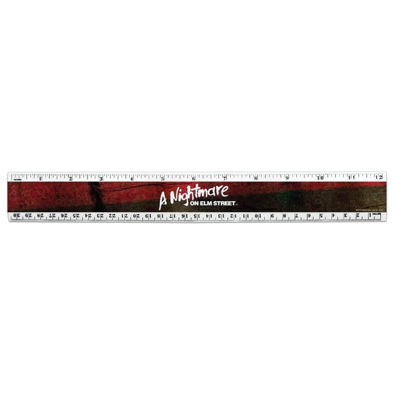 A Nightmare on Elm Street Logo 12 Inch Standard and Metric Plastic Ruler