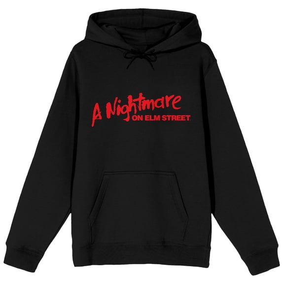 A Nightmare on Elm Street Red Text Logo Men's Black Sweatshirt-Medium
