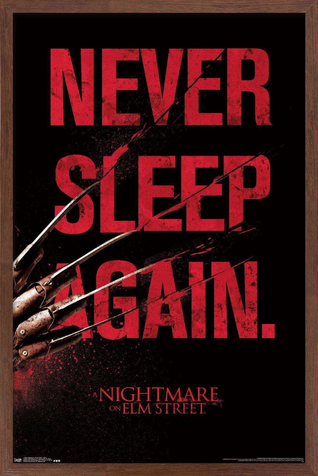 A Nightmare on Elm Street - Sleep Wall Poster, 14.725" x 22.375", Framed