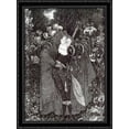 thumbnail image 1 of A Nightpiece 28x38 Large Black Ornate Wood Framed Canvas Art by Aubrey Beardsley, 1 of 2