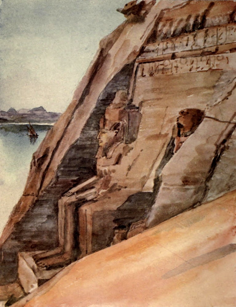 A Nile Journal 1908 Abu Simbel Canvas Art - Frances M Hornby (18 x 24)