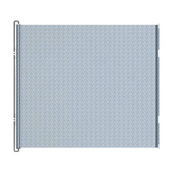 A No Drill Pvc Retractable Pet Gate With Jump Proof Design For Doorways And Stairs Automatic Adjustment Strong Clips 20X49 Inch