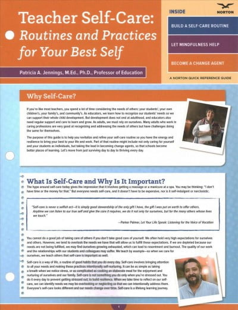 Best Practice Routine A Norton Quick Reference Guide: Teacher Self-Care: Routines and ...
