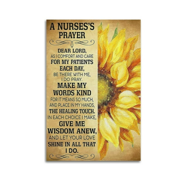 A Nurse #39 s Prayer Painting Vintage Poster Picture Print Wall Art Poster