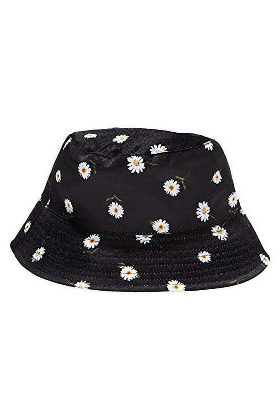 A+O FabFitFun Alice and Olivia Womans Reversible Daisy Spring Summer Bucket Hat