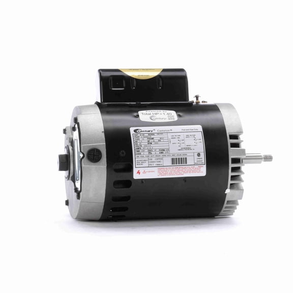 1 HP C Face Threaded Shaft Horizontal Pool Pump Motor, 1.40 SF
