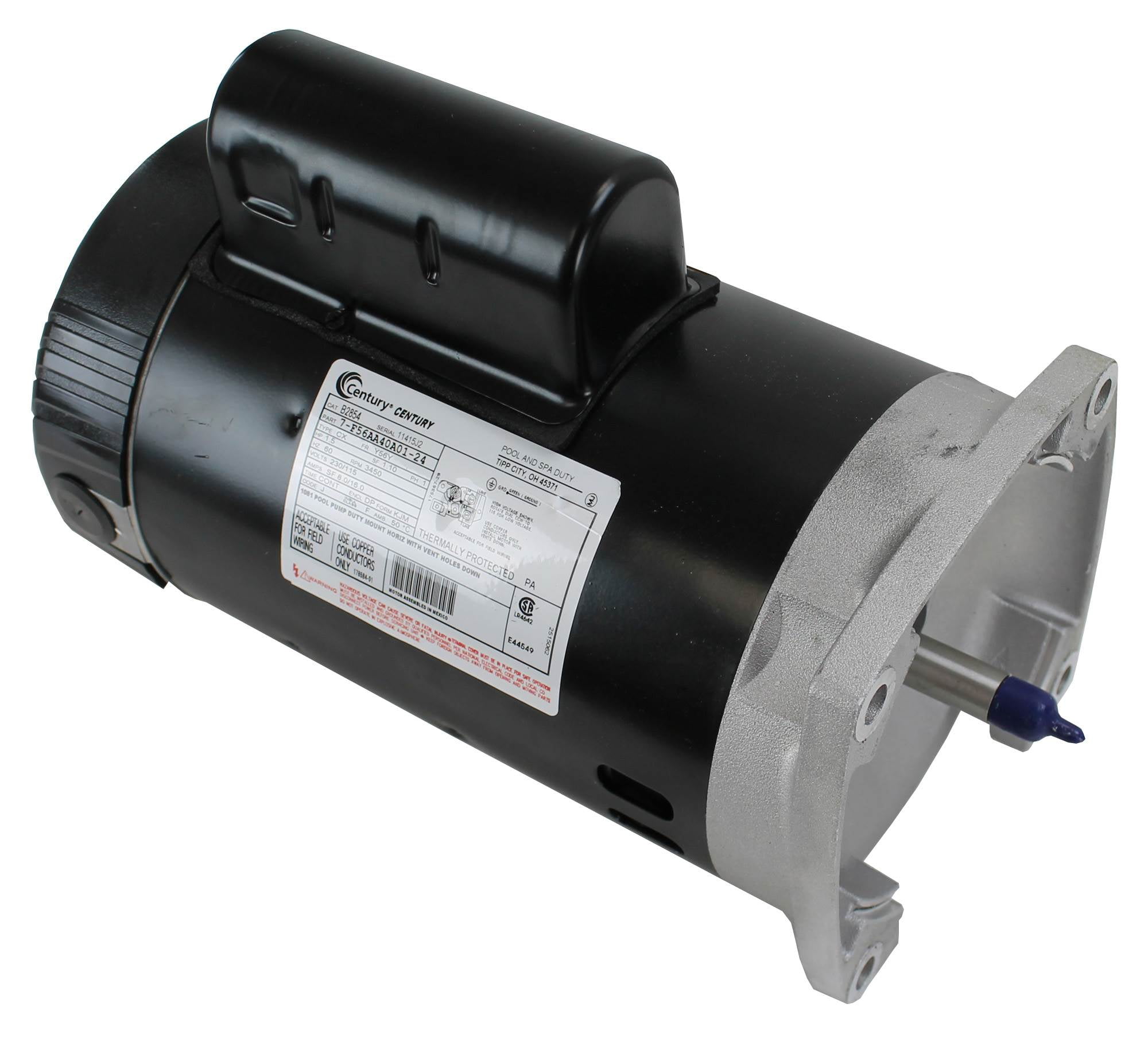 Smith Century B2854 Up-Rate 1.5HP Square Flange Pool/Spa Replacement  Motor