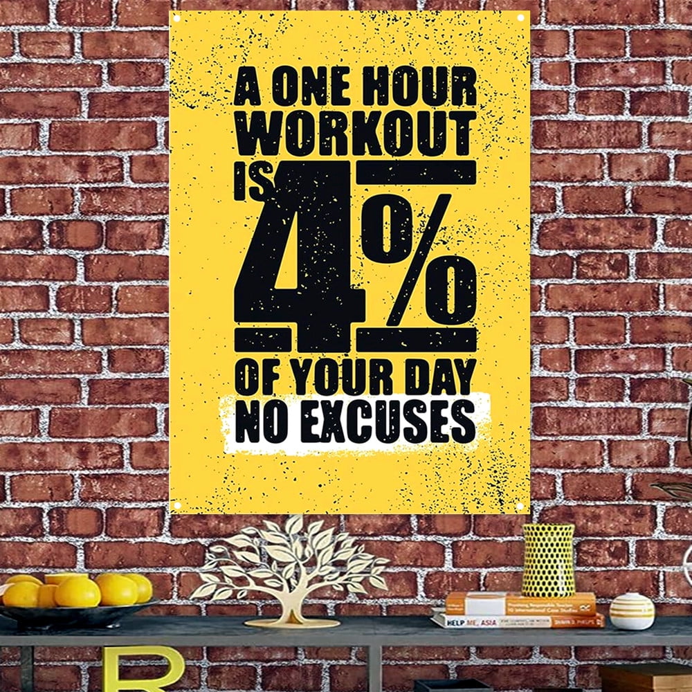 Tapis Mural Motivationnel Gym - Décor Inspirant Pour Salle De Sport - Neuf