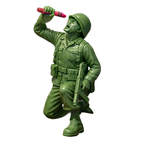 A Ornament Military Themed Soldier Figurine for Desk Shelf Or Display Plastic Material for Gifts Father Day Or Easter Decoration for Home Office