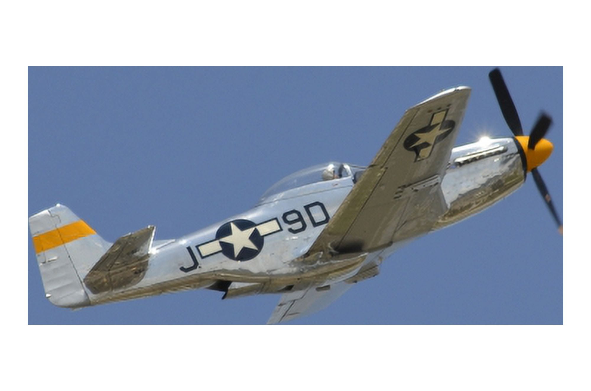 A P-51 Mustang in flight over Florida Canvas Art - Stocktrek Images (35 x 23)