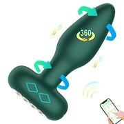 A&P Butt Plugs Anal Vibrators for Men Women, Adult Sex Toys with App Control for Partner Anal Play, Prostate Massager for Male, Green.