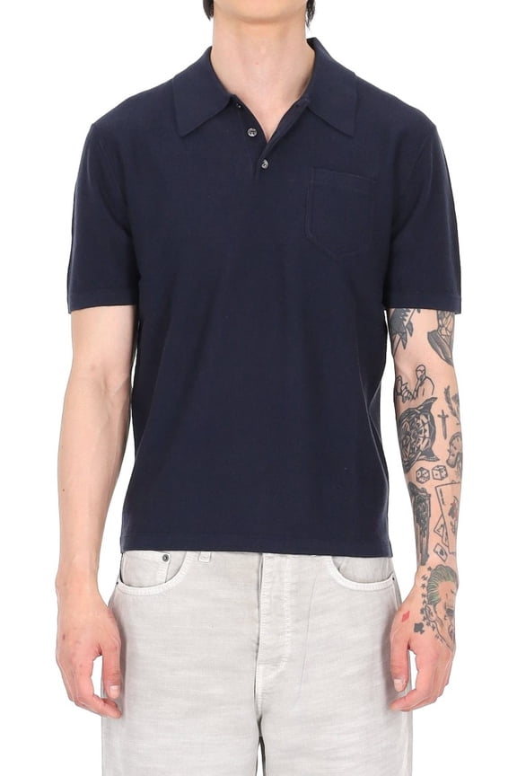 Eliot Cotton-Cashmere Pocket Polo Shirt (Men's)