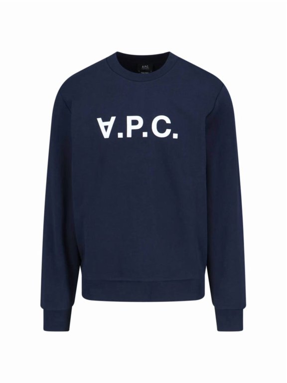 Blue Organic Cotton Logo Sweatshirt (Men's)