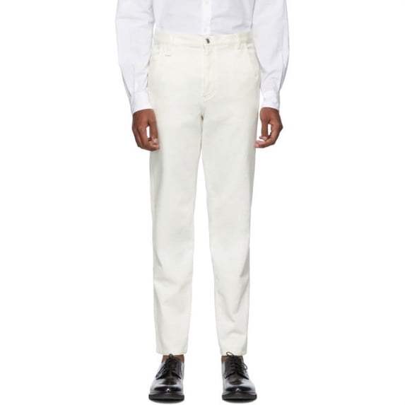 A.P.C WHITE Classic Straight Leg Trousers, 34