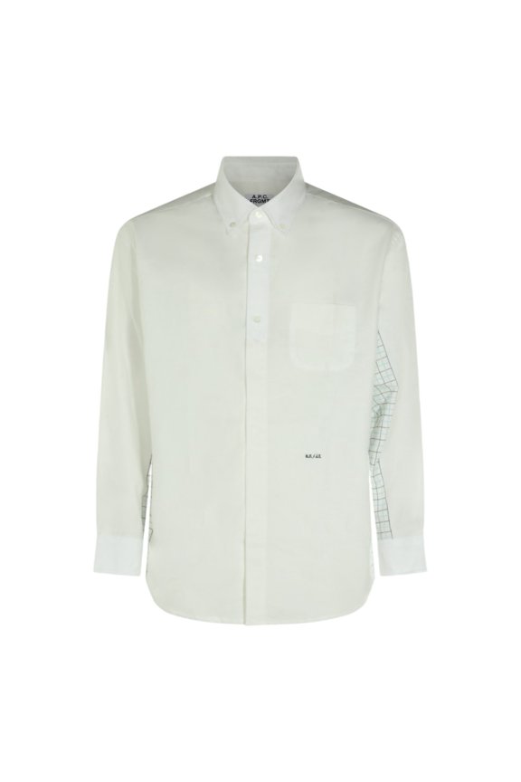 Classic Button-Down Shirt With Contrasting Grid Pattern (Men's)