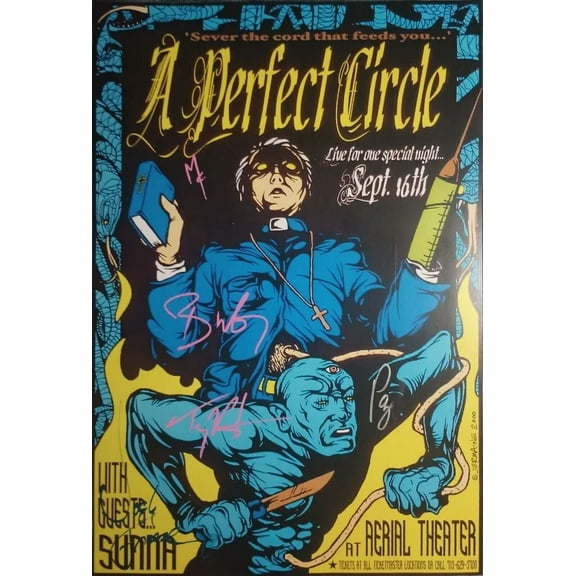 A PERFECT CIRCLE Concert Poster Wall Art Print 2000 TOOL BAND 11 x 17 Inch Poster