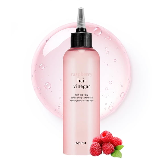A’PIEU Raspberry Hair Vinegar TMA2 - Scalp Cleanser & Detox for Oily Scalp, Buildup & Dandruff, pH-Balancing Rinse for Fresh, Shiny Hair, Korean Hair Care, 6.76 fl oz