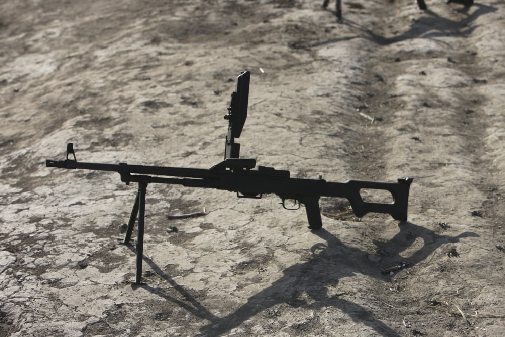 A PK 762 mm general-purpose machine gun Canvas Art - Terry MooreStocktrek Images (35 x 24)