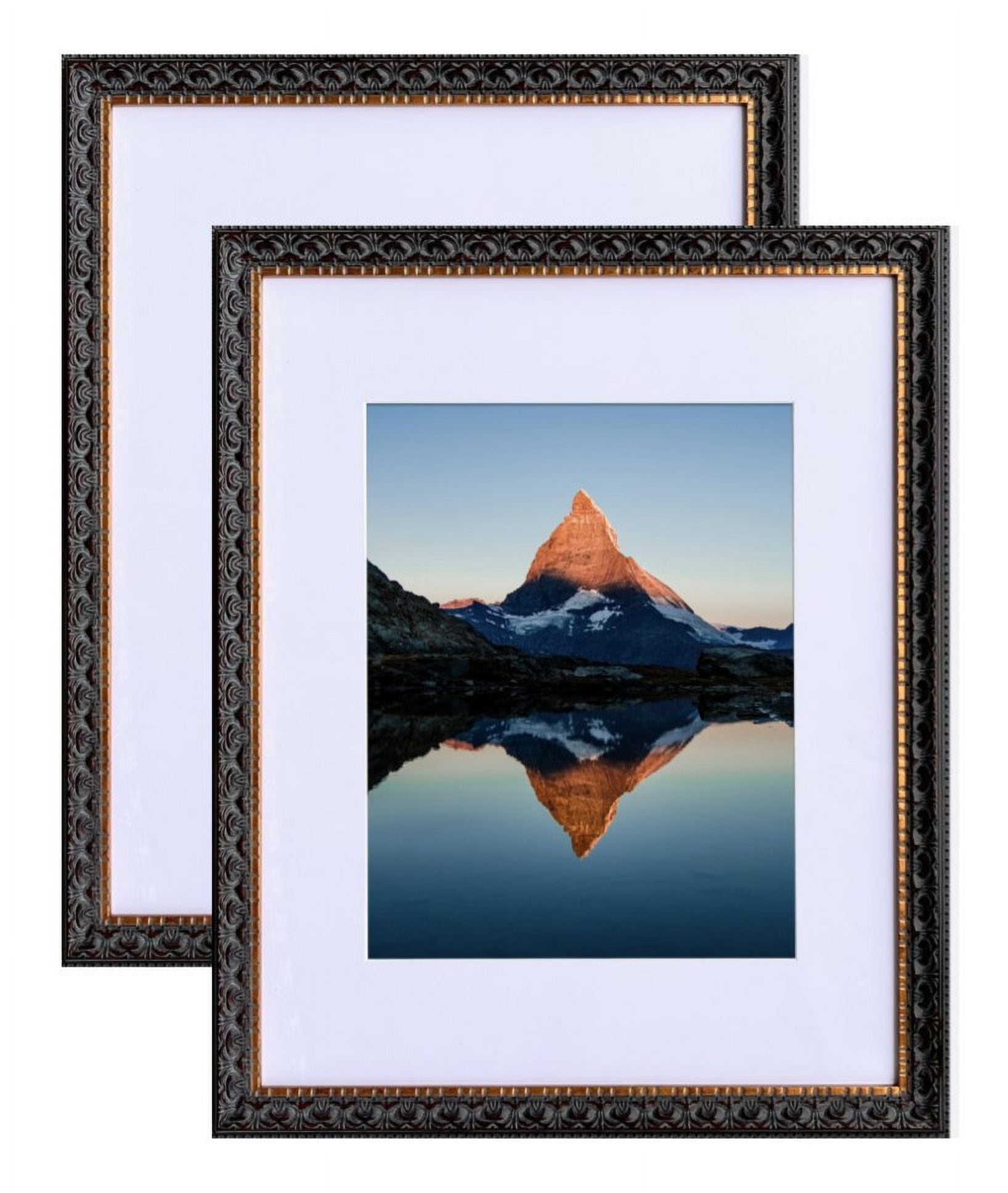 A PLUS MAX 16x20 frame. Black Solid Wood Picture Frame 16x20 with Tempered  glass for Photo size 11x14, or 16x20 Poster Frame horizontal/vertical