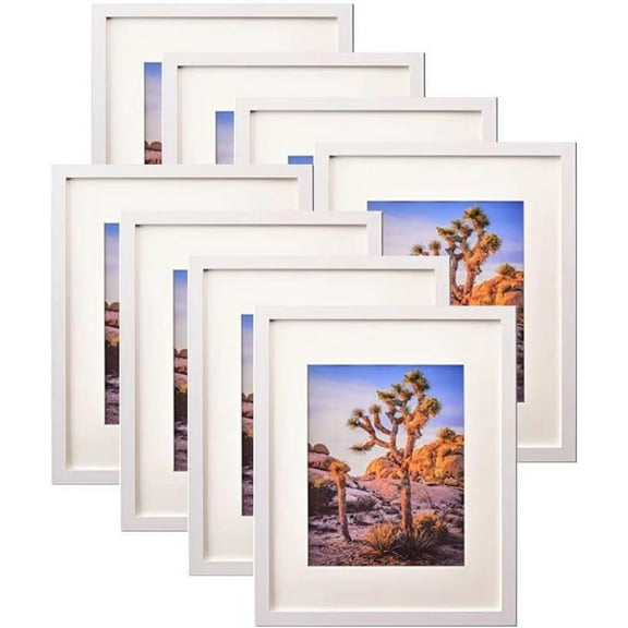 A PLUS  MAX 16x20 Picture Frame,Display Pictures 11x14 with Mat or 16x20 Without Mat, Wall Gallery Frames- 8 Packs
