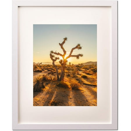 A PLUS MAX 20x24 Picture Frame, White Poster Frame, Home Decor Natural Gallery Frame, Horizontal or Vertical Format, Sturdy Frame and Plexiglass.